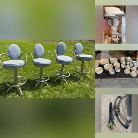 MaxSold Auction: This auction features Swivel Barstools, Books, Camping Gear, Fruit Bowls, Bread Maker, Delft Collectibles, Microwave, Puzzles, Birdfeeders, Globe, Remote Control Dalek, Pond, Luggage, Desk, Cake Decorating, Juicer, Fabric, Playmobile, Violin, Lamps, Coins, Dog Gear, Bike, Camera, Jr Archery Bows,  and much much more!