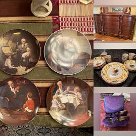 MaxSold Auction: This online auction features sleigh bed, serger, sports collectibles, craft kits, retro round bed, roll top desk, printer, collector plates, marble side table, sentry safes, hand tools, and much, much, more!!!n