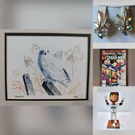 MaxSold Auction: This online auction features framed prints, wood carving, ceramic dolls, vintage ashtray, decorative plates, oil lamp, vintage jewelry, watches, teacup/saucer sets, beauty appliances, art pottery, vintage tools, vintage lighter, Legos, camera, fashion rings, sports trading cards, vintage biscuit barrel, small kitchen appliances, coins, comics, sports collectibles, Indigenous art prints, and much, much, more!!!