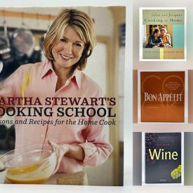 MaxSold Auction: This online auction features cookbooks such as Martha Stewart, Gordon Ramsay, Jamie Oliver, Nigella Lawson, Bobby Flay, Emeril, Molta Gusto, Cliff House Hotel, Asian cooking, Caribbean Island, Mexican, Moosewood restaurant, Seafood, Kitchen for Kids, desserts, soup, eggs, vegetarian cooking, Weight Watchers, home preserving, Vinter’s Apprentice, Radical Brewing, Food Journeys, and much, much, more!!!