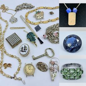 MaxSold Auction: This online auction features gold, silver & costume jewelry, pocket watch and loose gemstones such as sapphires, amethyst, emerald, quartz, topaz, citrine, garnet, citrine, and much more!
