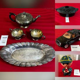 MaxSold Auction: This online auction features wall planters, metal wall art, clay flowers, table lamps, small kitchen appliances, espresso/saucer sets, printer, computer accessories, sewing machine, RC cars, games, sports collectibles, fishing gear, puzzles, vinyl records, CDs, computer components, power & hand tools, and more!