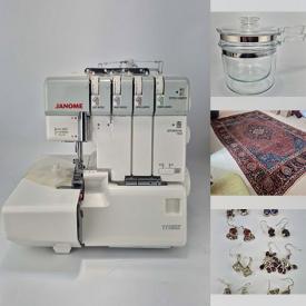 MaxSold Auction: This online auction features silver & costume jewelry, ukulele, small kitchen appliances, collector edition books, serger, A. Santint figurine, teacup/saucer sets, art glass, bike rack, humidifier, plant pots, fitness gear, golf clubs, chest freezer, leather furniture, exercise equipment, garden art, desk, antique settee, area rugs, and more!