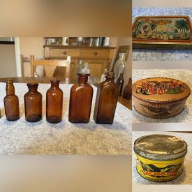 MaxSold Auction: This online auction features vintage tins, vintage lighters, collectible die-cast vehicles, oil lamps, vintage ashtrays, vintage bottles, NIP HotWheels, display racks, and more!