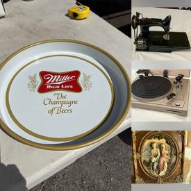 MaxSold Auction: This online auction features sewing machines, Depression glass, Uranium glass, Jadeite, stained glass panel, cuckoo clock, steins, vinyl records, vintage victola, table top hockey game, stereo components, vintage Meccano sets, model kits, die-cast vehicles, mantel clocks, vintage brass tulip lamp, gold clubs, costume jewelry, Coca-Cola collectibles, matchbook collections, and much more!!