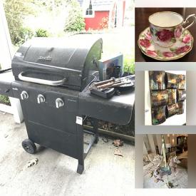 MaxSold Auction: This online auction features patio furniture, art glass, sunburst mirror, collector plates, office supplies, desk, oil lamp, decoy collection, teacup/saucer sets, Keirstead prints, carousel horses, tub chairs, Nippon plate, Cranberry glass, souvenir spoons, area rugs, mirrored cabinet, sewing machine, women’s clothing, hand tools, refrigerator/freezer, garden tools, garden art, bbq grill, jogging stroller, and much, much, more!!!