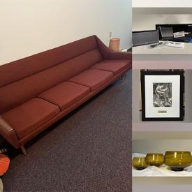 MaxSold Auction: This online auction features brass sculpture, art glass, Indigenous artwork, Laura Batt embossed print, Stanley Lewis woodcut print, antique sterling trinket box, Royal Worcester figurines, Gino Hollander painting, medallions, Waterford glassware, MCM vanity chair, camera & lens, room divider, and much more!!