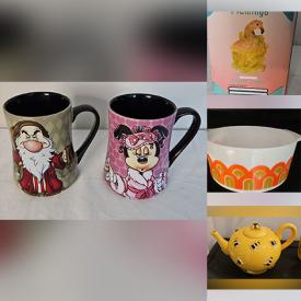 MaxSold Auction: This online auction features sports collectibles, costume jewelry, garden tools, sports trading cards, vinyl records, sewing machine, Yu-gi-oh cards, S & P shakers, new toys, art glass, CDs, vintage Pyrex, vintage Kokeshi dolls, Royal Warwick dishware, Disney collectibles, Star Wars collectibles, new sports accessories, NWT boardshorts, power tools, electric bike, and more!