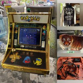 MaxSold Auction: This online auction features adult coloring books, video game console & games, NIB action figures, NIB Legos, men’s & women’s clothing & shoes, storage totes, toys, jerseys, Panasonic keyboard, McCoy pottery, fitness gear, art supplies, bikes, art glass, tool chest, power & hand tools, fishing gear, and more!