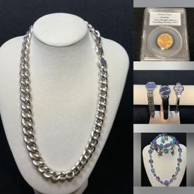 MaxSold Auction: This online auction features coins, gold & sterling jewelry, pearl jewelry, glass jewelry, vintage jewelry, tumbled minerals, sports collectibles, stamps, watches, loose gemstones, and much more!