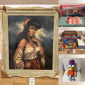 MaxSold Auction: This online auction features vintage games, comics, bar signs, DVDs, Lou Dakin collectibles, Funko Pops, Disney princess Barbie, toys, African mask, vintage tools, porcelain dolls, kids trikes, Elvis collectibles, children’s books, perfume bottles, and more!