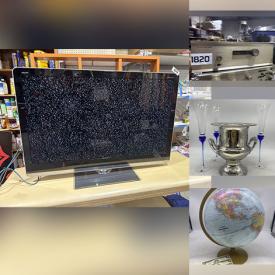MaxSold Auction: This online auction features pewter figurines, vintage action figures, sterling & costume jewelry, vinyl records, buttons, vintage Limoges, vintage books, antique hurricane lamp, Hummels, Bunnykins, decanter sets, Fenton glass, sports trading cards, Charles Dickens miniatures, planter pots, BBQ grill, area rugs, sports apparel, Pokemon collectibles, belt buckle collection, coins, antique noisemakers, golf clubs, teacup/saucer sets, microscopes, toys, power & hand tools, Disney collectibles, printer, air compressor, portable AC unit, vinyl records, men’s clothing, TV, and more!