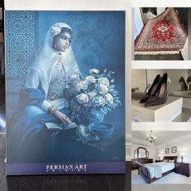 MaxSold Auction: This online auction features Persian inspired art, tea set, & tablecloths, Persian rugs, sewing machine, quilts, bar table, bike, camping gear, printer, women’s clothing & shoes, bedroom furniture, and more!