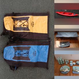 MaxSold Auction: This online auction features inflatable/hardbottom boat, kayaks & accessories, canoe, oars/paddles, area rug, camping gear, telescope, canoe shelves, nautical collectibles, bunk bed, outside & pool toys, and more!