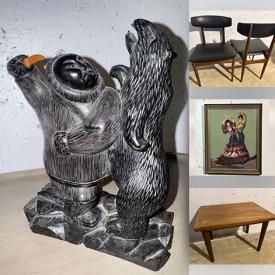 MaxSold Auction: This online auction features wood carving, Robert Forsyth photography, Hummels, stone sculpture, soapstone sculpture, art glass, MCM furniture, vintage framed tapestries, and more!
