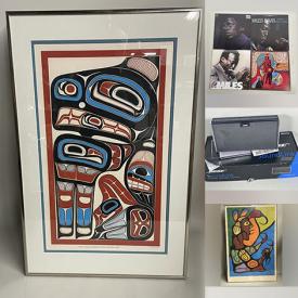 MaxSold Auction: This online auction features MCM armchair, vinyl records, desk lamps, Indigenous artworks, art glass, teacup/saucer sets, vintage tobacco pipes, art pottery, chinoiserie vases, brass collectibles, Evesham, cameras & lenses, coins, guitar, violin, soapstone carvings, decanter, Art Nouveau armchair, and more!