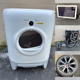 MaxSold Auction: This online auction features vintage brass vase, vintage animal sculptures, LED lights, small kitchen appliances, stroller, barstools, men’s, women’s, kid’s clothing &  shoes, metal wall art, guitar, tires, pet products, exercise equipment, video games, perfume bottles, sewing machine, and more!