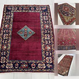 MaxSold Auction: This online auction features Persian rugs & runners from Hamadan, Tabriz, Mashhad, and Aanjan areas.