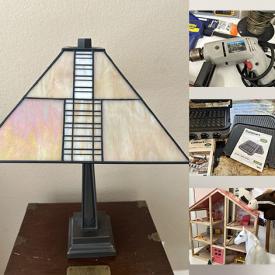 MaxSold Auction: This online auction features stained glass lamps, sectional sofa, area rugs, vintage books, camping gear, glass top desk & chair, counter stools, garden tools, toys, children’s books & puzzles, sports equipment, vinyl records, games, DVDs, CDs, hardware, power & hand tools, vintage tools, dollhouse, decorative plates, small kitchen appliances, Longaberger basket, pet products, RC cars, craft supplies, office supplies, video game console, accessories & games, patio furniture, garden pots, Hummels, and more!!