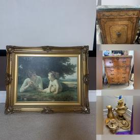 MaxSold Auction: This online auction features cameras, mirrors, TV, bistro table, printer, bar chairs, small kitchen appliances, antique furniture, antique Middle Eastern tea set, Judaica, and more!