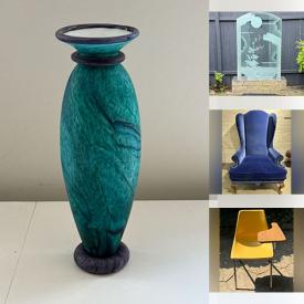 MaxSold Auction: This online auction features area rugs, antique stoneware, vintage classroom desks, Batik style art, wingback chairs, golf clubs, vintage brass headboards, vintage Boho rattan chairs, antique settee, Art Deco lamps, NIB memory foam mattress, vintage Didgeridoo, art glass, and more!