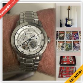 MaxSold Auction: This online auction features coins, watches, guitar, hand tools, Calvin & Hobbes books, comics, action figures, art supplies, Indigenous art silk ties, small kitchen appliances, vintage tablas, and much more!!