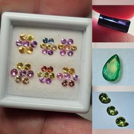 MaxSold Auction: This online auction features loose gemstones such as emeralds, sapphires, citrines, tourmalines, zircons, topaz, opals, garnet, aquamarines, quartz, moonstones, peridots, and more!