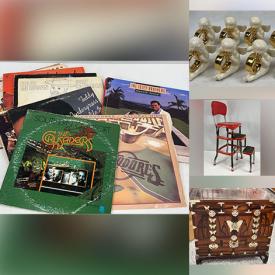 MaxSold Auction: This auction features Vintage LPs, Electrical Insulators, Kitchen Stool Step, Polished Eggs, Asian Cabinet, Singer Sewing Machine, Mineral Stone Collection and much much more!