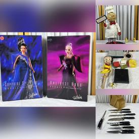 MaxSold Auction: This auction features Barbies including NBA, MLB, Airforce, Baywatch Lucille Ball, and Bob Mackie, also  Betty Boop Figure, GI Joe, Baseball Cards, Porcelain Dolls,  NBA Action Figures and much much more!