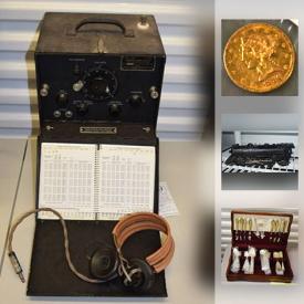 MaxSold Auction: This online auction features cedar chest, Antique Push lawn mower, WWII Military Gear, Mikasa Fine China Dinnerware Set, gold rings, WW2 Tents Blankets, Coca Cola Case and Bottles, Edison brand Phonograph, and much more!