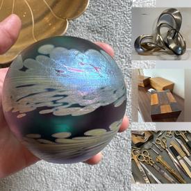 MaxSold Auction: This online auction features vintage brass collectibles, mantel clocks, vintage trinket boxes, stone sculpture, art glass, collector spoons, Lladro figurines, vintage miniatures, watches, costume jewelry, vintage cultural dolls, camera, vintage advertising tins, perfume bottles, and much more!