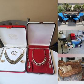 MaxSold Auction: This online auction features silver & costume jewellery, watches, TVs, office supplies, HP computer, desks & chair, Louis XV style furniture, area rugs, small kitchen appliances, Chubb safe, power & hand tools, patio furniture, sarees, fabric, men’s & women’s clothing, toys, yarn, jewellery cabinet, perfume bottles, traditional Indian clothing, fitness gear, Indian jewelry, pressure washer, pet products, and much, much, more!!!