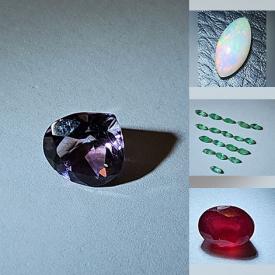 MaxSold Auction: This online auction features gemstone bracelets, and loose gemstones such as citrines, garnets, sapphires, opals, morganites, amethysts, malachites, rubies, emeralds, chalcedony, quartz, topaz, tourmalines, moonstones, onyx, jasper, peridots, and much, much, more!!!