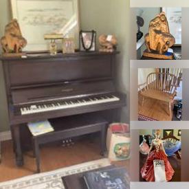 MaxSold Auction: This online auction features stained glass panels, Royal Doulton figurines, Inuit artwork, area rugs, art glass, angel collection, upright piano, uranium glass, wood island, barrister bookcases, exercise equipment, printer, desk converter, desks, quilts, costume jewellery, mini fridge, small kitchen appliances, TV, pet products, golf clubs, garden tools, garden art, and more!