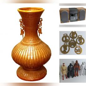 MaxSold Auction: This online auction features pop culture action figures, vintage planters, costume jewelry, Mexican Folk Art, collector plates, brass collectibles, perfume bottle, children’s books, Smurf collectibles, Disney collectibles, horse medallions, collector spoons, coins, toys, vintage Beauceware, Star Wars collectibles, new craft kits, new drawer knobs, vintage tins, and much, much, more!!!n