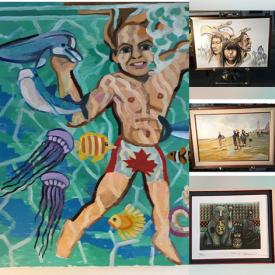 MaxSold Auction: This auction features Paintings by Marc Arvisais, ,Paul Ugartua, F.E. Johnson, Abigail McKay, Jeanne Aten, Framed Prints, Posters, Mixed Media Art, Panther Prints and much much more!