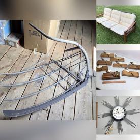 MaxSold Auction: This online auction features vintage snowshoes, vintage tools, vintage skis, fishing gear, MCM vintage starburst clock, Shawnee pottery, vintage tins, vintage bottles, wine fridge, brass kettles, glass jugs, hand tools, garden tools, Bunnykins, and more!