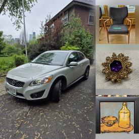 MaxSold Auction: This online auctions features items such as a 2011 Volvo, Georg Jensen jewellery, Sweetone violin, vintage toys, stained glass, artwork, telescope, Nikon camera, designer clothing, cookware, Yamaha flute, records, Cameron VS700 Gimbal video stabilizer, Makita saw, Crown Mill stationary, Interna leather sofa, teak sideboard, books, convertible futon, Fritz Hansen dining chairs, and much, much, more!!!!!!!!!!!