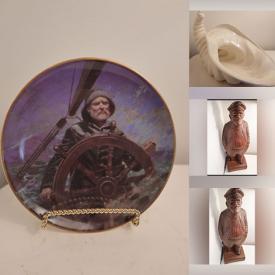 MaxSold Auction: This online auction features Bosson heads, wallpaper rolls, vintage tin, women’s clothing, art pottery, collector plate, garden art, milk glass, MCM vases, cookie jars, printing stamps, rattan dresser, BBQ grill, and more!