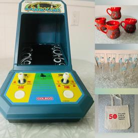 MaxSold Auction: This online auction features table lighters, mini arcade games, art glass, vintage creamer collection, art pottery, bean crocks, Disney collectibles, Hull pottery, vintage display plates, Blue Mountain pottery, Lustreware collection, art books, vintage ashtrays, vintage cocktail shaker collection, and more!