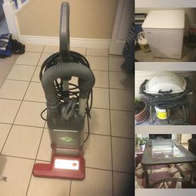MaxSold Auction: This online auction features chest freezer, leather furniture, metal/glass tables, small kitchen appliances, BBQ grill, and more!