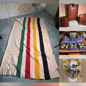 MaxSold Auction: This online auction features mini-refrigerator, portable organ, TVs, wood sculpture, stereo components, MCM dishes, collector plates, vintage games table, side boards, vintage dressers, sleigh bed, vintage hair dryer, hand tools, Disney ornaments, patio furniture, wine rack, small kitchen appliances, and more!