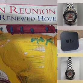 MaxSold Auction: This online auction features privacy screens, outside umbrellas, outdoor game, bar chairs, timpani drum, Peter Max signed print, ceramic figurines, Sonos Connect, printers, costume jewelry, small kitchen appliances, mini fridge, garden tools, antique desk, and more!
