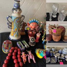 MaxSold Auction: This online auction features Mexican-style pottery, antique candelabras, milk glass, antique dolls, art supplies, cigar boxes, vintage tins, office supplies, poker table, antique books, art books, tumbled stones, small kitchen appliances, ukulele, quilts, power & hand tools, sewing machine, stained glass windows & lamp, outdoor art, calligraphy supplies, humidor cabinet, rubber art stamps, NIB window AC unit, jewerly making supplies, costume jewelry, counter top dishwasher, TV, and much, much, more!!!