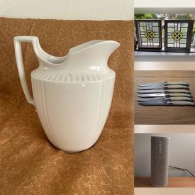 MaxSold Auction: This online auction features CDs, office supplies, puzzles, vinyl records, art pottery, area rugs, small kitchen appliances, aerogardens, vintage stained glass windows, gold, silver & costume jewelry, pewter spoons, women’s clothing & footwear, toys, live plants, winter tires, and more!