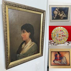 MaxSold Auction: This online auction features Johann Zoffany oil painting, Marie Laurencin watercolour, abstract painting, Orlando Pierri paintings, vintage Chinese embroidered artwork, RC Gorman tile paintings, and more!