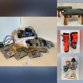 MaxSold Auction: This online auction features video game console & games, motocross clothing & boots, vintage hand drums, antique washstand, pet products, NIB bathroom hardware, vintage toys, vinyl records, teacup/saucer sets, new heated apparel, art pottery, art glass, women’s shoes, milk glass, vintage writing desk, vintage snowshoes, telescope, action figures, NIB light fixtures, sewing machine, bar stools, and more!