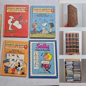 MaxSold Auction: This online auction features collector books, antique books, graphic novels, art books, textbooks, sports trading cards, video games, vintage eyeglasses, children’s books, vinyl records, DVDs, CDs, and more!