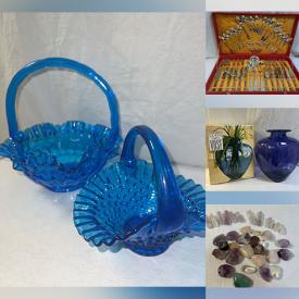 MaxSold Auction: This online auction features art glass, Fenton glass, vintage kitschy banks, angel, fairy & unicorn figurines, sports collectibles, dolls, toys, crystals & mineral collection, Cow Parade figurine, Robert Shields figurine, wood sculpture, elephant collection, art pottery, steins, vintage McCoy planter, Ann Scott sculpture, Portugal pottery, and more!