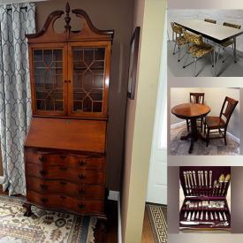 MaxSold Auction: This online auction features ladder, power tools, framed artwork, antique maple furniture, quilts, watches, CDs, steins, hummels, garden tools, vintage Formica table, and more!